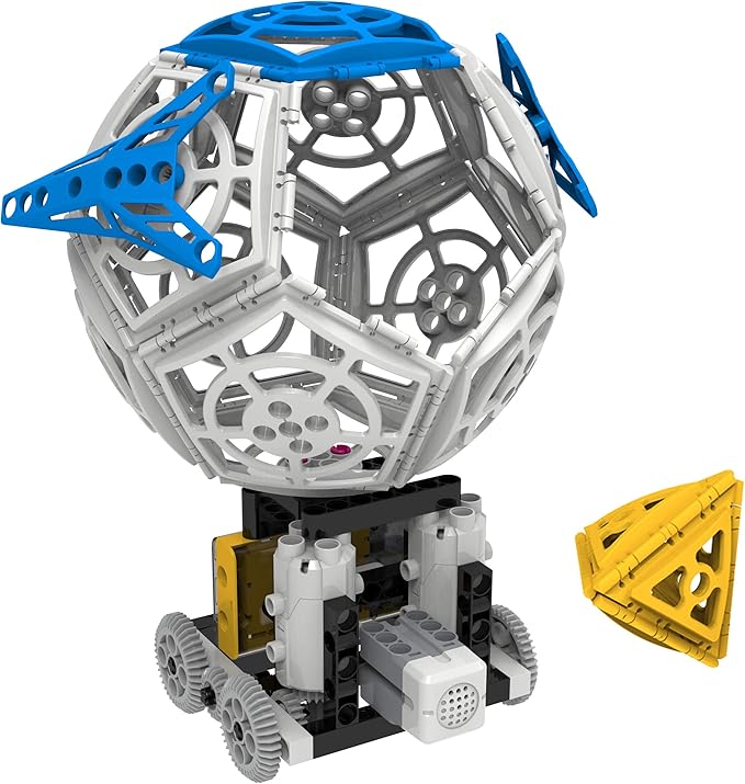 Thames & Kosmos Robotics: Smart Machines - Super Sphere STEM Experiment Kit | Build & Program a 9-inch Robotic Sphere + 6 Other Robot Models | Basic Coding | Color Manual | Requires Tablet, Smartphone