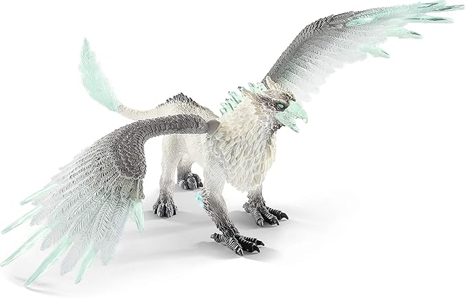 Schleich Eldrador Creatures Ice Monster Griffin Dragon Action Figure - Realistic Majestic Icy Griffin Figurine Toy with Movable Wings, Highly Durable Toy for Boys and Girls, Gift for Kids Ages 7+