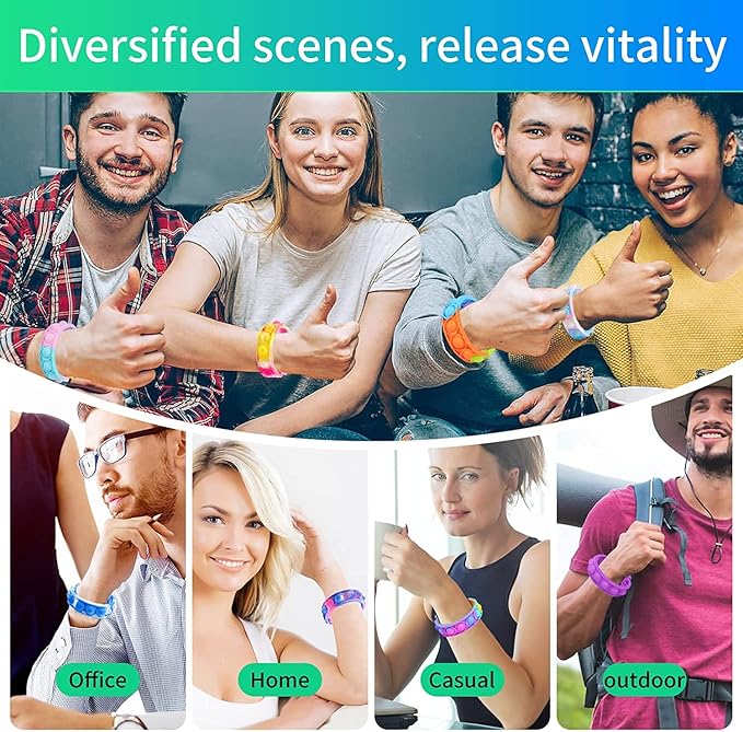 100Pcs Pop Bracelet, Party Favors for Kid, Pop Wrist Strap Fidget Toys Pack ,Fidget Toys for Girils Boys, as Gifts for Easter Chrismas,Classroom Prizes for Students