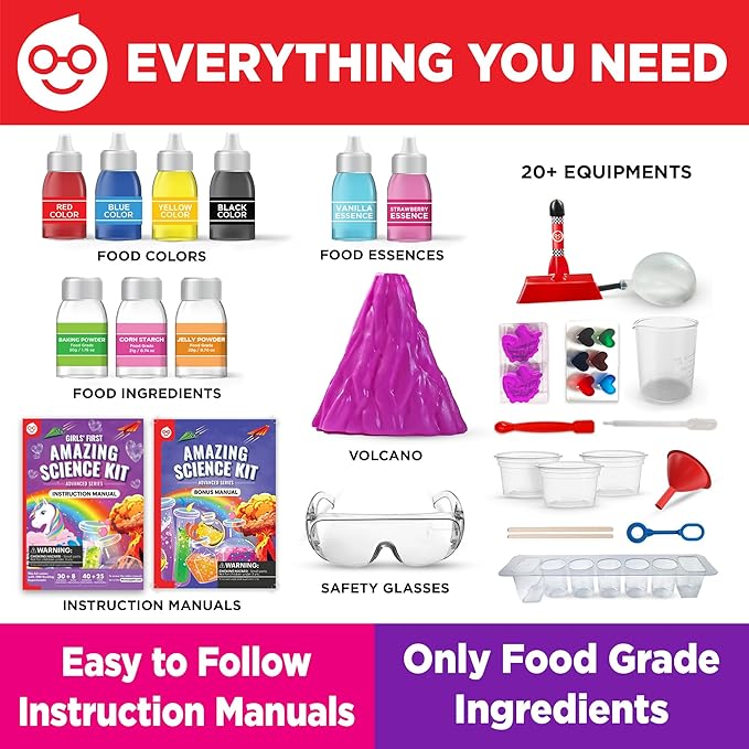 Doctor Jupiter My First Amazing Science Kit for Girls Ages 4+ | Birthday Gift Ideas for 4-5-6-7-8-9-10-11-12 Year Old Girls | STEM Learning & Educational Toys | Advanced Science Experiment Series