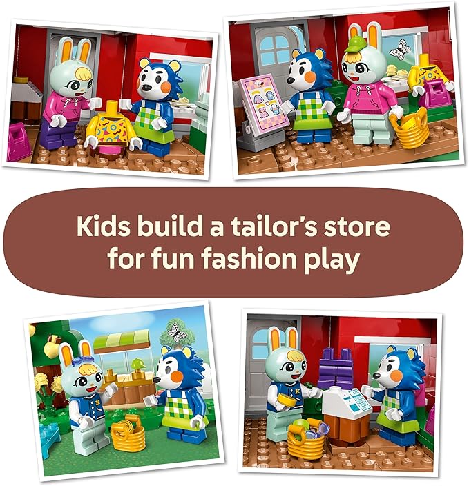 LEGO Animal Crossing Able Sisters Clothing Shop Building Toy - Animal Crossing Toy Figures and Playset for Kids, Girls and Boys, Ages 6+ - Pretend Play Gift Idea for Birthdays - 77055