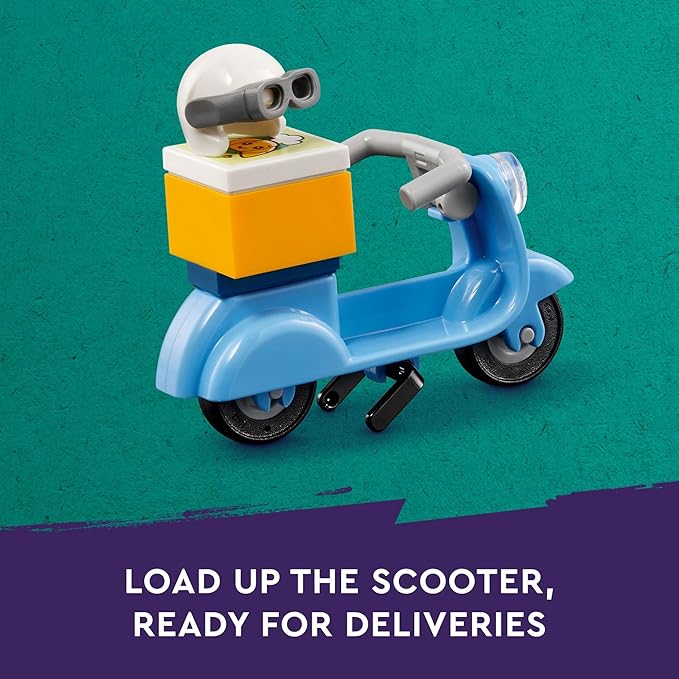 LEGO Friends Heartlake City Café Shop Toy for Kids, Bakery Building Set, Birthday Gift Idea for Girls and Boys Ages 6 Years and Up with 3 Mini Dolls and a Dog Toy Figure, 42618