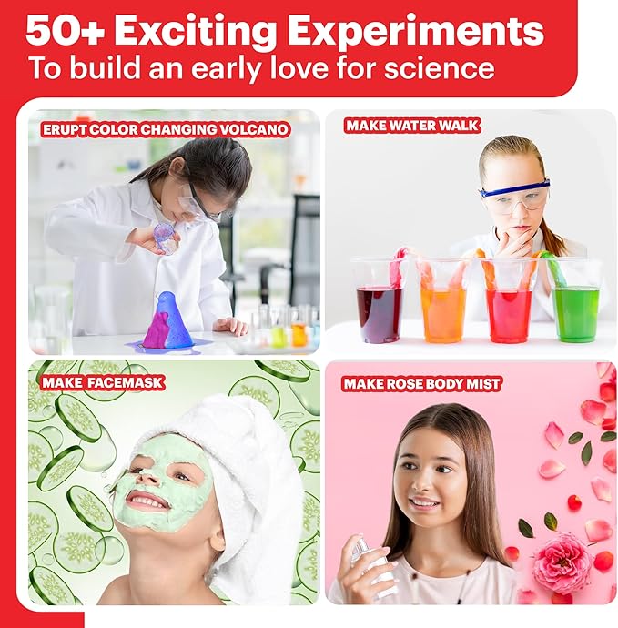 Doctor Jupiter Girls’ Ultimate Science Kit for Girls Ages 8-12| Birthday Gift Ideas for 8-9-10-11-12 Year Old Girls| STEM Learning & Educational Toys| 50+ Experiments Ultimate Starter Series
