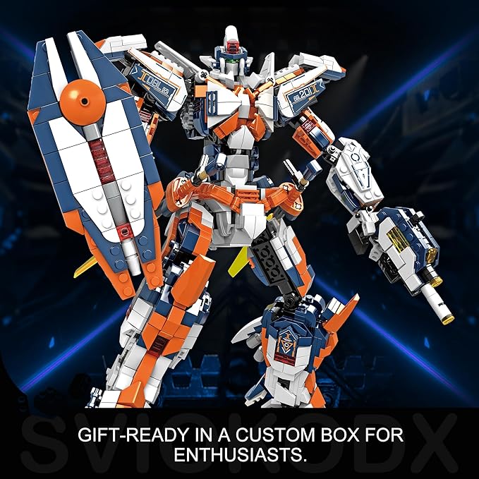 SVIOKODX Mecha Building Block Sets,Liberator of Firmaments Robot Model Kits for Adults,Cool Bricks Mech,Collectible Kits for Kids Boys 8+ (1451 PCS)