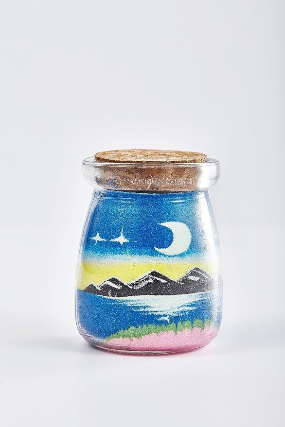 YUANLUGV Sand Art Bottles, Colored Sand with Luminous Sand Art Crafts for Gift Kids, Elegant and Exquisite Sand Art Craft Bottle,Gifts for Girls Boys Kids Women Birthday (c)