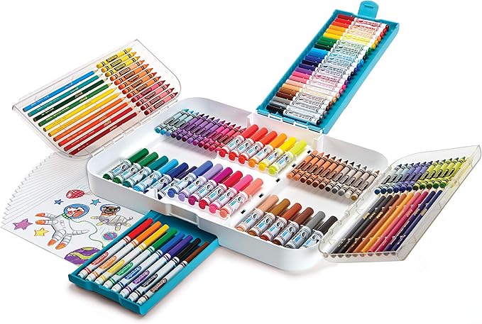 Crayola Ultra Smart Case, 150 Pieces, Art Set for Kids, Gift, (Model: 04-6810)