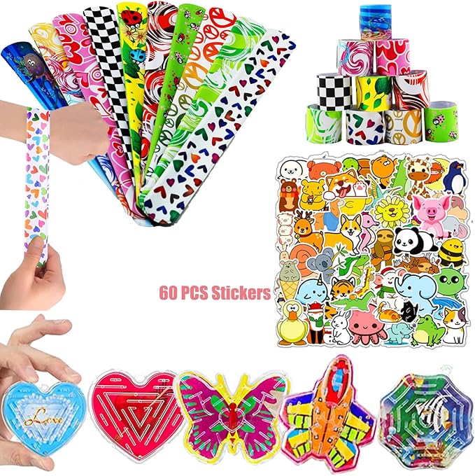 124 Pack Party Favors for Kids,Goodie Bags Pinata Stuffers,Treasure Box Toys,Birthday Party Gift Toys,School Classroom Rewards,Carnival Prizes Box,Easter Egg Filler Bulk Fidget Toys for Boys Girls