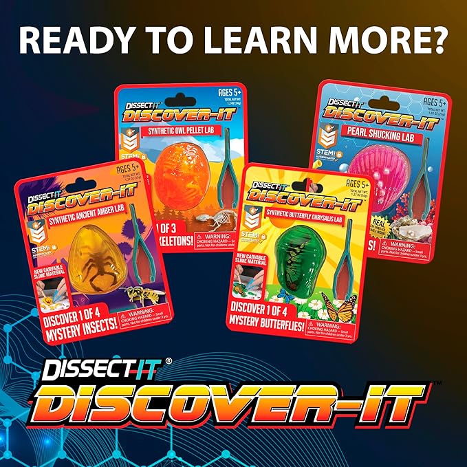 Top Secret Toys Discover-It Dissection Kit for Kids, Synthetic Butterfly Metamorphosis Science Lab Kit, STEM Science Toys for Kids Ages 5 and Above