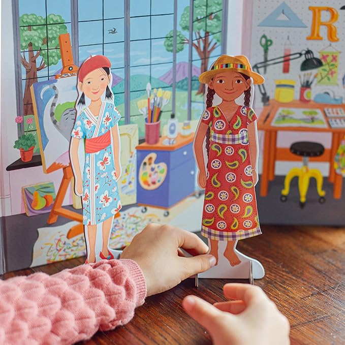 eeBoo Musician and Artist Paper Doll Reusable Set