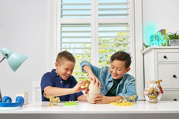 Robo Alive Mini Dino Fossil Find (2 Pack, T-Rex & Brontosaurus) by ZURU Boys 5+ Dig and Discover, STEM, Excavate Prehistoric Fossils, Educational Toys, Great Science Kit Gift for Girls and Boy