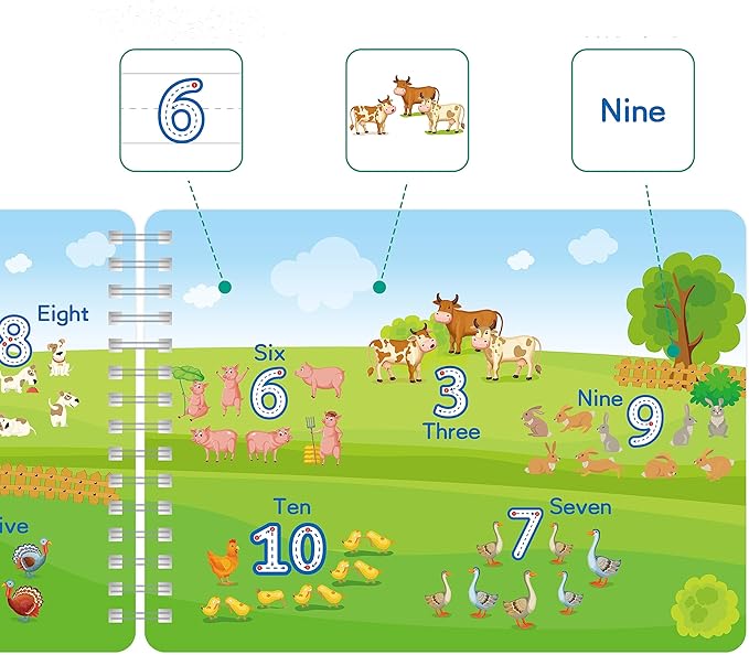 TIIANO Montessori Educational Toys for Toddlers - Preschool Learning Activities for 2-4 Year Olds, Dry Erase Marker Set with Kindergarten Workbooks, Preschool Classroom Must-Haves Recently