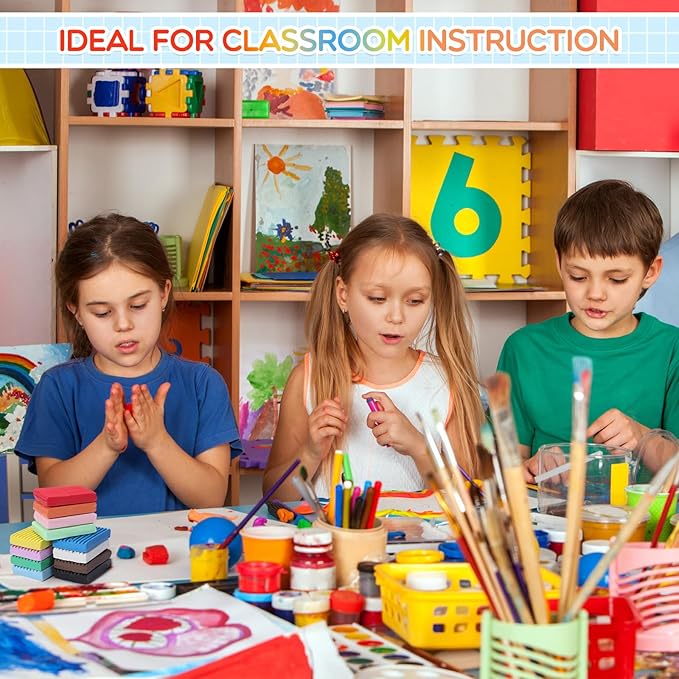 Syhood 96 Pieces Non Drying Modeling Clay 10.6lbs Modeling Clay Gift Set 1.76 Ounce Each for Kids Classroom Arts and Crafts Projects Play Kit(12 Colors)