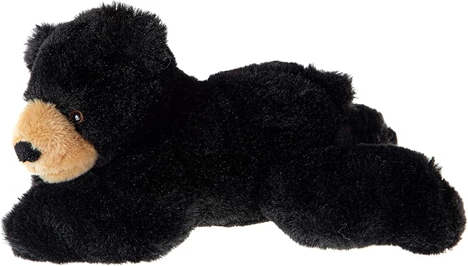 Wild Republic EcoKins Mini Black Bear Stuffed Animal 8 inch, Eco Friendly Gifts for Kids, Plush Toy, Handcrafted Using 7 Recycled Plastic Water Bottles (24807)