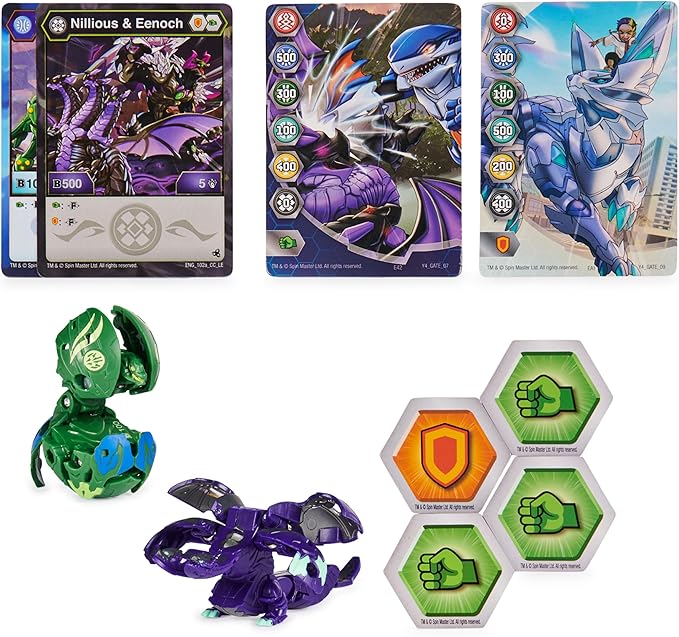Bakugan Legends, Baku-tin, Gargonoid X Webam (Exclusive, Mystery Core, 2 Gate Cards, 4 Baku-Cores, Collectible Action Figures, Ages 6 and Up