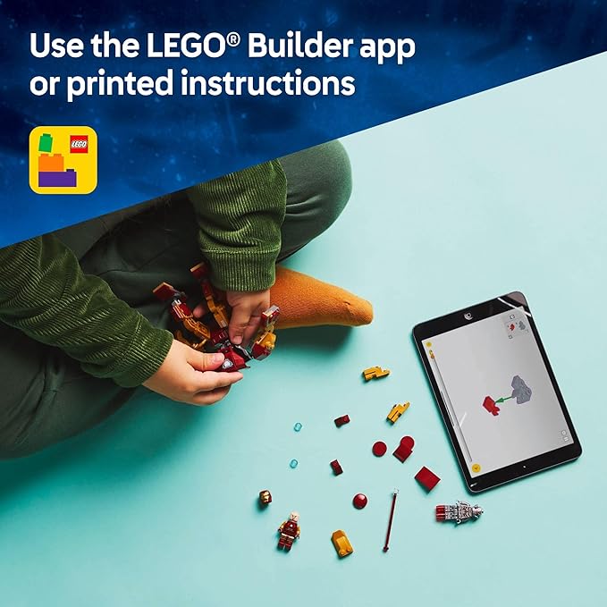 LEGO Marvel Iron Man Mech vs. Ultron Building Toy Set - Iron Man Toy for Kids, Boys and Girls, Ages 6+ - Buildable Action Figure - Superhero Gift for Birthday - 76307