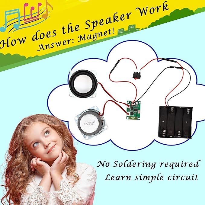 DIY Bluetooth Speaker Kit, Stem Projects for Kids Ages 8-12, Science Kits for Kids Age 12-14, STEM Kits for Kids Ages 10-12-14-16, Gifts for 9 10 11 12 13 14 15 16 Year Old Boys Teens (Green)