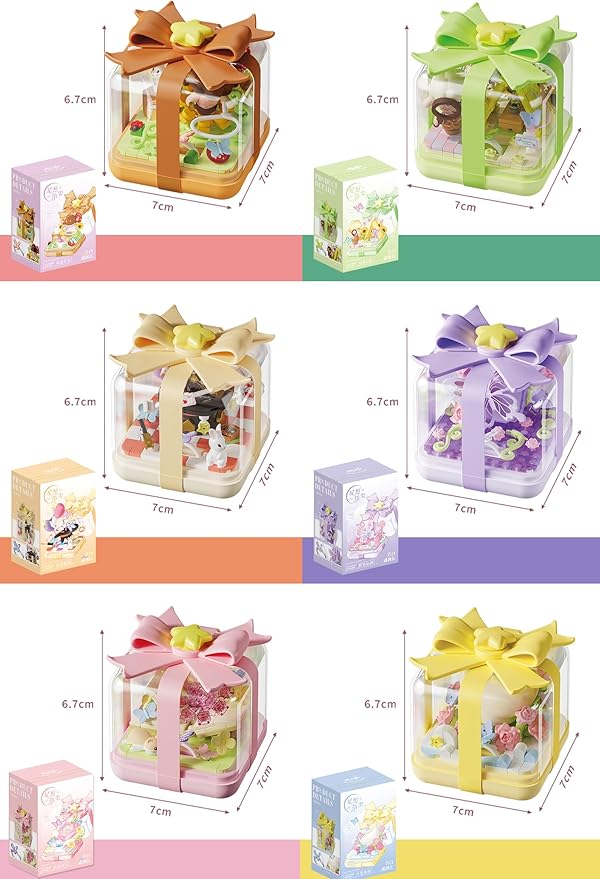 Creative Block Toys Block Ring Box 140PCS for Girls Birthday Gift Ornament Decoration Valentine's Day Gift for Teens Age 14 +