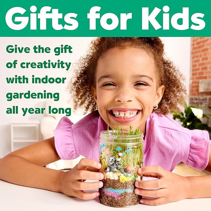 Creativity for Kids Grow 'N Glow Terrarium Kit for Kids - Educational Science Kits Ages 6-8+, Kids Gifts for Boys and Girls, Craft and STEM Projects