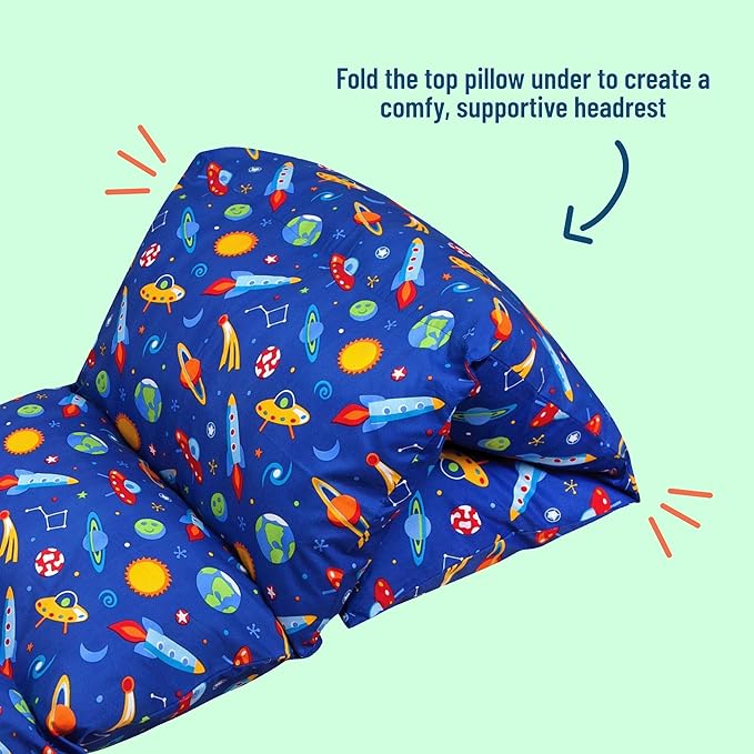 Wildkin Microfiber Pillow Lounger, 87 X 27 Inches, Out of This World