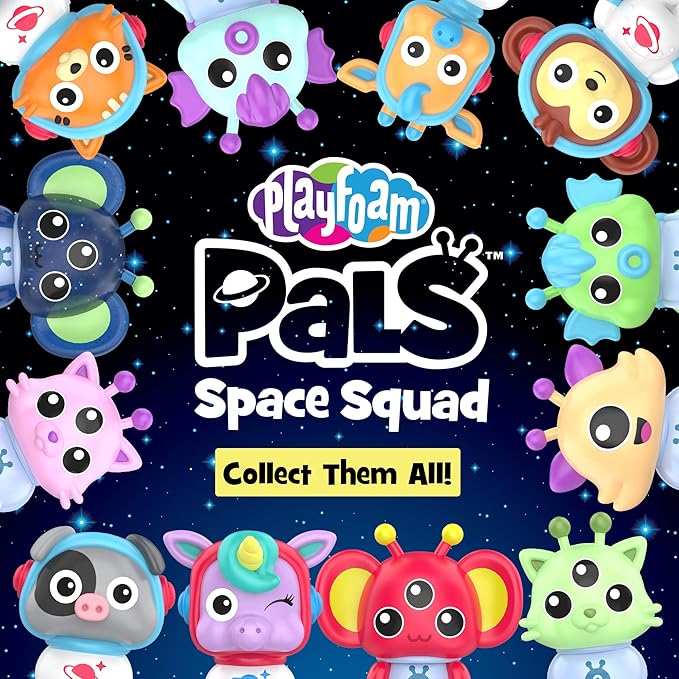 Educational Insights Playfoam Pals Space Squad Party Pack of 8, Never Dries Out, 5 Surprises Inside, Sensory, Shaping Fun, Perfect for Ages 3+