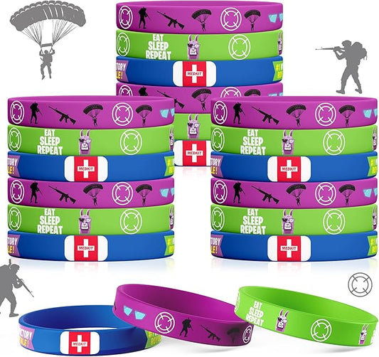 Video Games Bracelets Silicone Wristband 30Pcs Llama Theme Party Decorations Supplies for Video Games Llama Gamer Birthday Party Favors