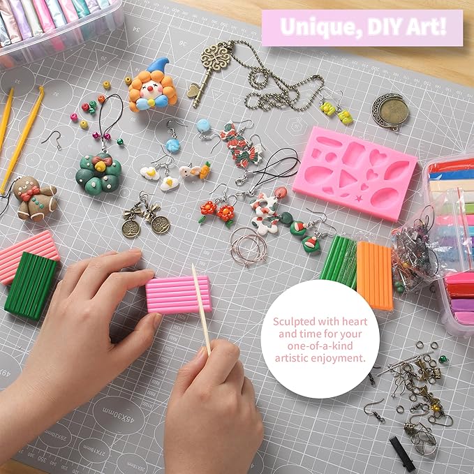 Aestd-ST Polymer Clay 85 Colors, Modeling Clay for Kids, Oven Bake Molding Clay Kit,DIY Starter Clay Sets with Sculpting Tools and Accessories, Art and Craft Gifts for Kids and Adults.
