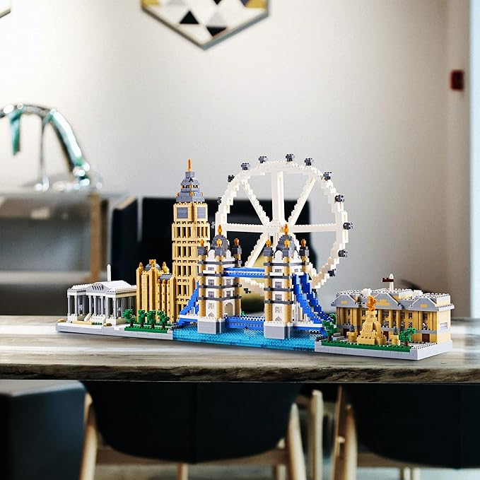 Building Micro Mini Blocks Architecture Skylines Collection Set for Adults London Bridge Mini Bricks for Kids (3430 Pieces)