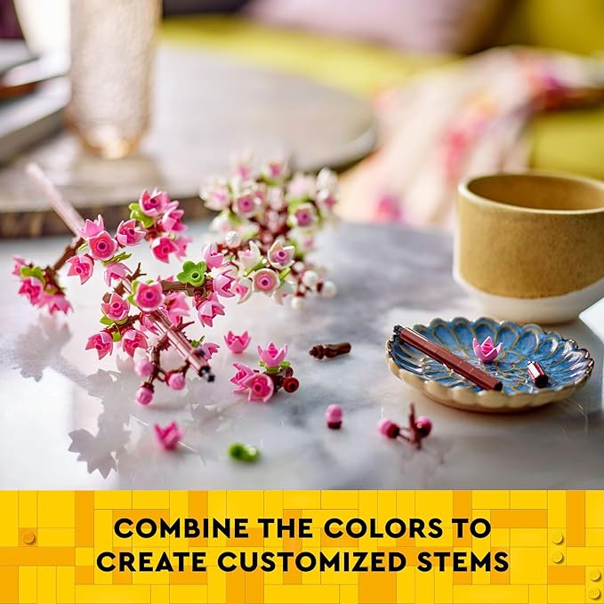 LEGO Cherry Blossom - Building Toy for Kids, Girls & Boys, Ages 8+ - Artificial Cherry Blossom Decor for Home & Display - Gift for Valentines Day for Her & Him - 40725