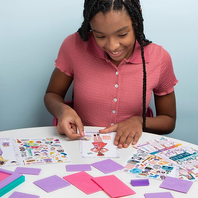 Fashion Plates My Style – Girls Fashion, Mix-and-Match Drawing Kit, Arts and Crafts, Coloring, Art Supplies, Craft Supplies, Stencils, Crayons Included, Create Your Own Fashion Designs, Ages 6+