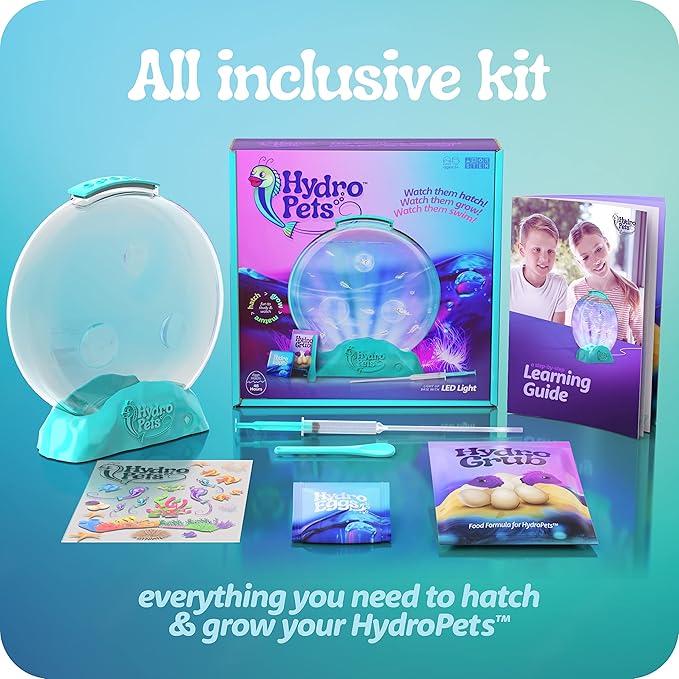 Live Sea Pets Habitat Kit, Light Up Tank - Science Experiments Kits - Educational STEM Kids Toys for Boys & Girls Age 6, 7, 8, 9, 10-12+ Year Old Toy Gifts - Hatch & Grow Aquatic HDROPT