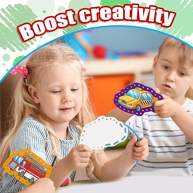 Quilinz Lacing Cards,Sewing Kit for Kids,Fine Motor Toys,Shoe Tying Practice,Classroom Must Haves,Manipulatives for Preschoolers,Homeschool Supplies,Preschool Learning Activities,Toddler Crafts