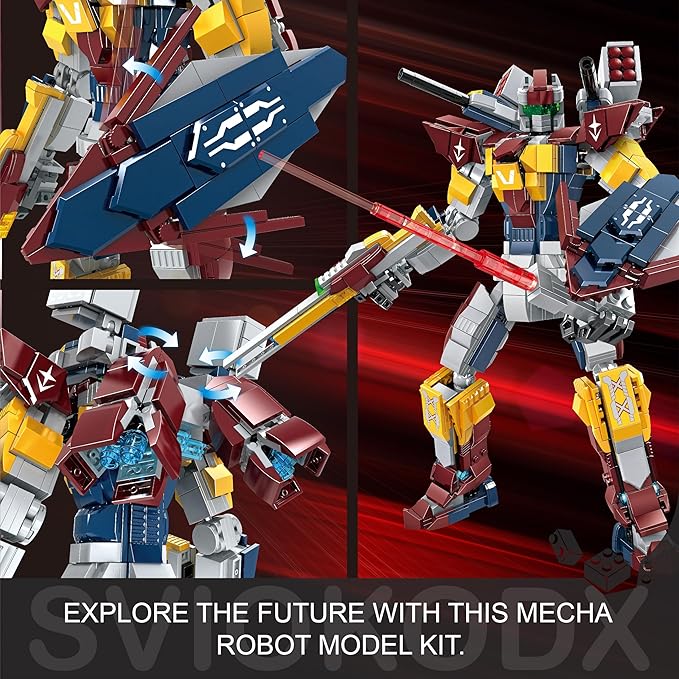 SVIOKODX Mecha Building Block Sets,Bladed Attacker Robot Model Kits for Adults,Cool Bricks Mech,Collectible Kits for Kids Boys 8+ (1099 PCS)