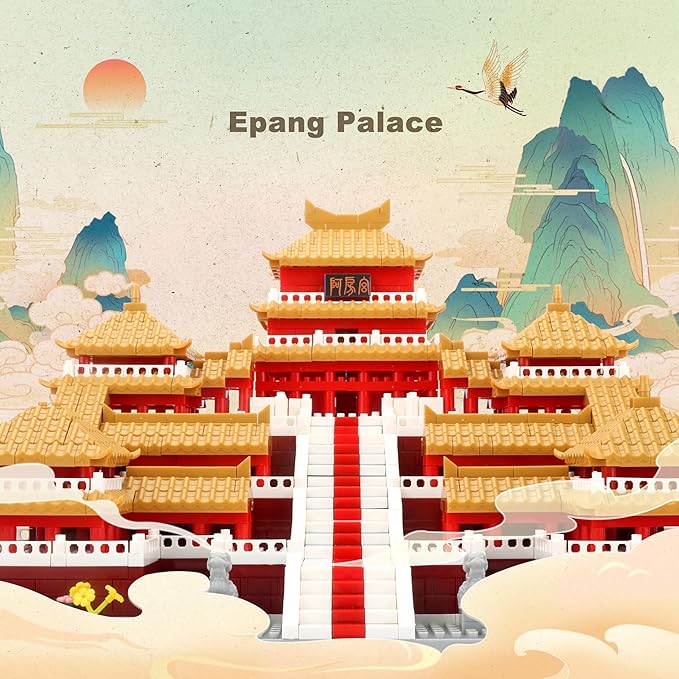 Chinese Architecture Micro Building Blocks Set Epang Palace 3050PCS Creative Toy Building Sets Best Present for Adults and Kids Age 14+