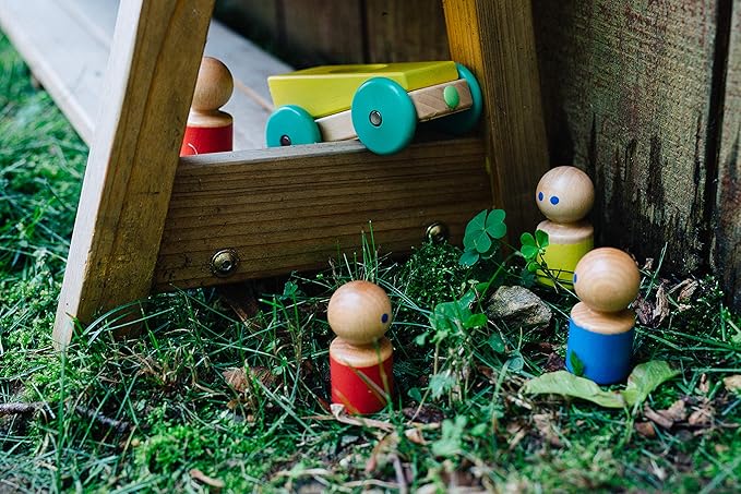 3 Piece Tegu Magnetic Racer Building Block Set, Yellow Big Top