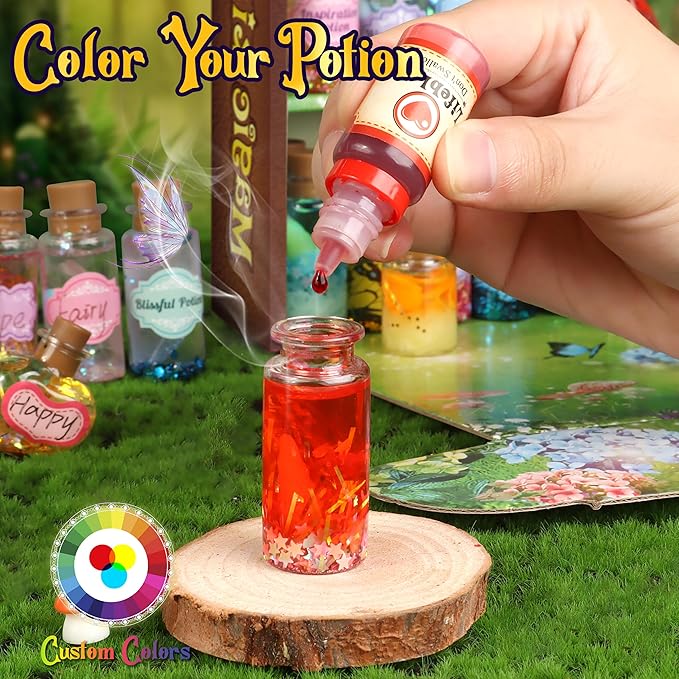 wookidel Fairy Magic Kit for Kids with 22PCS Potion Bottles, Potions Making Craft Kit - Gift for Christmas, Birthday, Creative Art Craft Toys for Girls Boys 6 7 8 9 10 12 Year Old