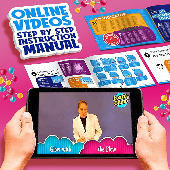 Science Kits for Kids Age 5 Plus. 8 Chemistry Experiments, Step-by-Step Manual. Gift for Girls & Boys 5,6,7,8