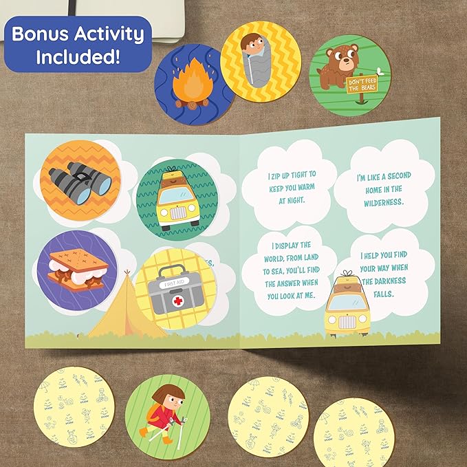 Match Alike - Memory Matching Game (Camping Capers) for Kids Ages 3-8 - Matching Games for Toddlers 3-5 - Memory Matching Games for Kids Cute Camping Theme - Preschool Game
