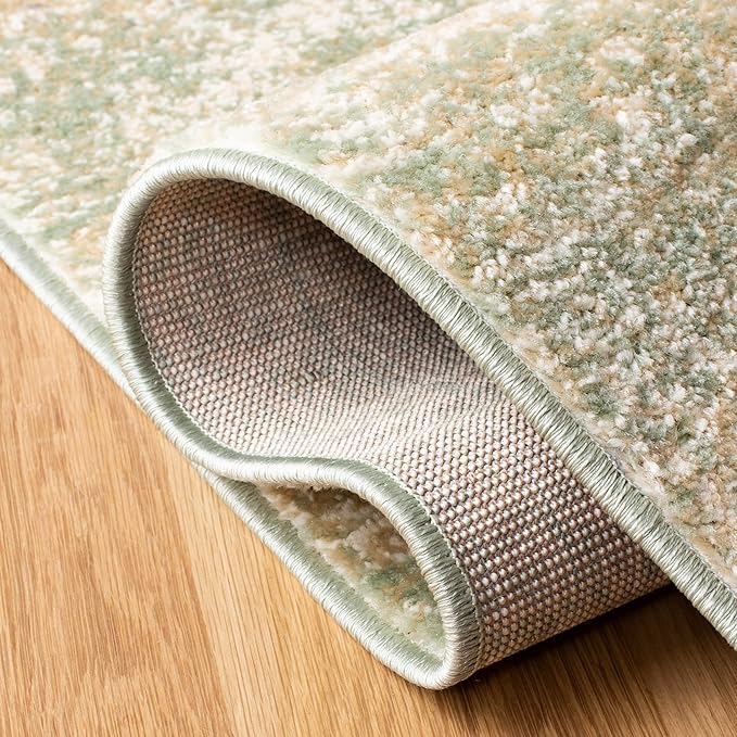 SAFAVIEH Adirondack Collection Accent Rug - 4' x 6', Ivory & Sage, Modern Abstract Design, Non-Shedding & Easy Care, Ideal for High Traffic Areas in Entryway, Living Room, Bedroom (ADR112W)