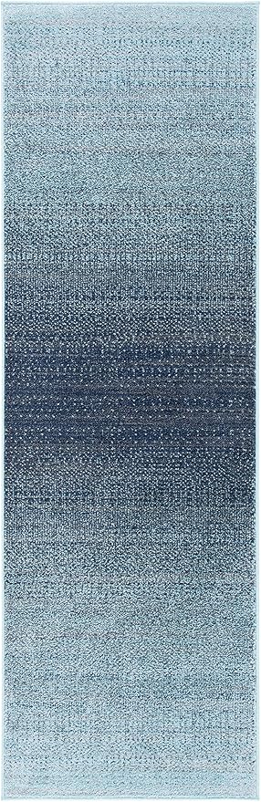 SAFAVIEH Adirondack Collection Runner Rug - 2'6" x 8', Purple & Grey, Modern Ombre Design, Non-Shedding & Easy Care, Ideal for High Traffic Areas in Living Room, Bedroom (ADR142V)