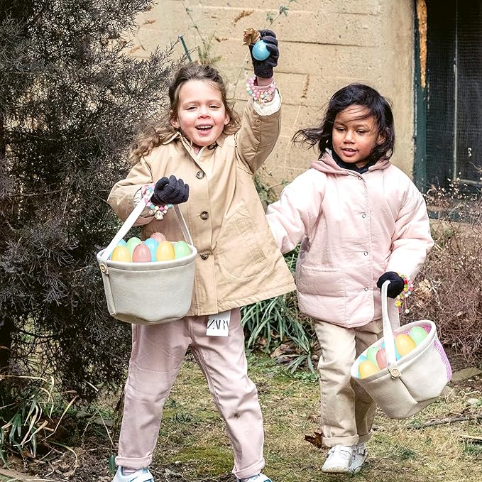 Mason Life Easter Eggs Fillers with Bracelets, Easter Eggs with Toys, Party Favors for Girls, Easter Egg Stuffers for Toddler, Easter Egg Fillers Gifts, Easter Gifts for Kids, 12PCS