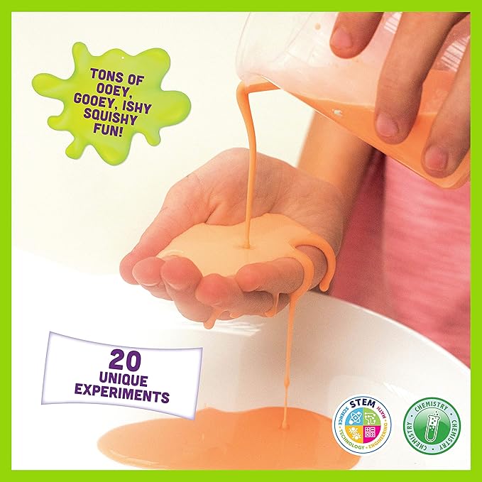 Be Amazing! Toys Super Squishy Science Lab STEAM Science Kit for Kids - Kid Chemistry Kit - Make Your Own Slime, Putty, Quicksand and More - Mind Blowing Experiments – Ages 8-12