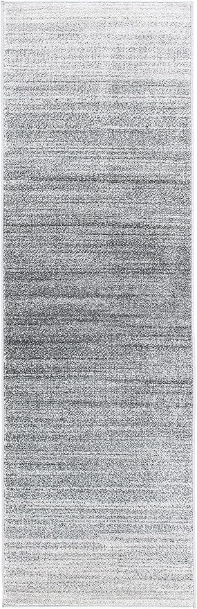 SAFAVIEH Adirondack Collection Runner Rug - 2'6" x 16', Grey & Ivory, Modern Ombre Design, Non-Shedding & Easy Care, Ideal for High Traffic Areas in Living Room, Bedroom (ADR142F)