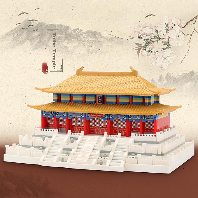 Chinese Architecture Micro Building Blocks Set Hall of Supreme Harmony Collection Model for Display 2166PCS Creative Toy Building Sets for Adults and Kids Age 14+