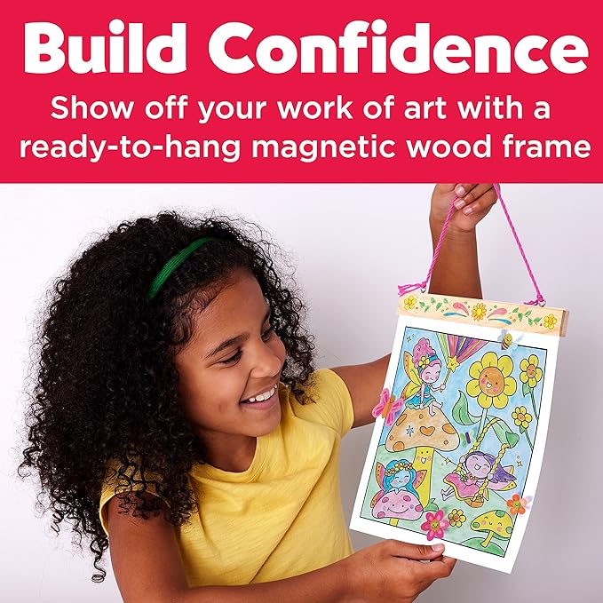 Faber-Castell Paint by Number Fairy Friends Pets - Kids Watercolor Fairies Toys for Ages 6-8+