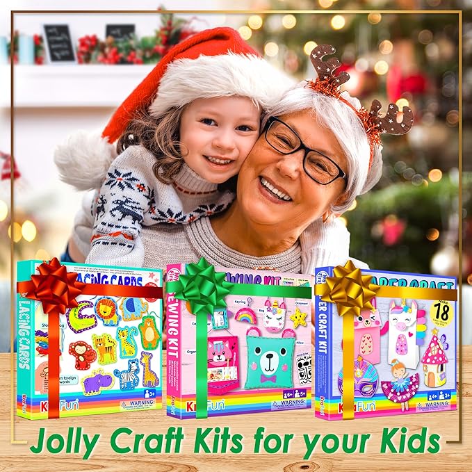 KRAFUN Felt Sticker Kit for Beginner Toddlers, Kids Arts & Crafts, Pack of 600 Assorted Scrapbook Stickers Alphabets, Numbers, Fun Shapes, Preschool, Children Early Learning, self Adhesive