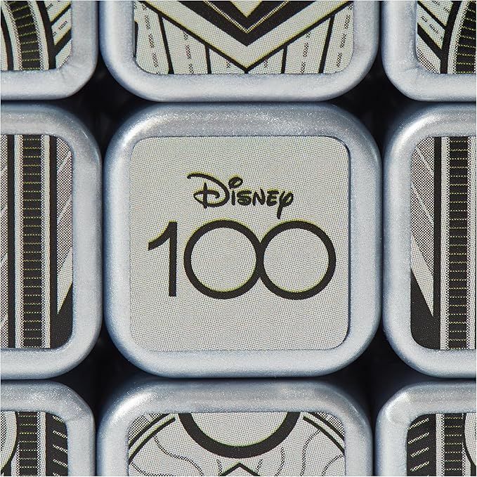 Rubik’s Cube, Disney 100th Anniversary Metallic Platinum 3x3 Cube, Fidget Toys Adults, Mickey Mouse Toys, Disney Toys for Adults & Kids Ages 8+