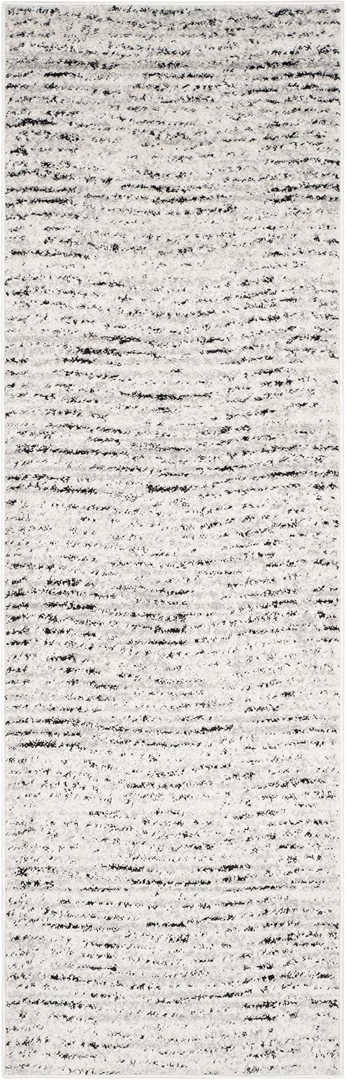 SAFAVIEH Adirondack Collection Runner Rug - 2'6" x 18', Ivory & Silver, Modern Abstract Design, Non-Shedding & Easy Care, Ideal for High Traffic Areas in Living Room, Bedroom (ADR117B)