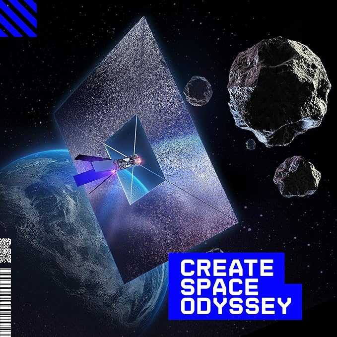 Space O DIY Engineering Kit - Near Earth Asteroid Scout Model Kit - NEA Scout Science Toy Kit - Educational STEM Kit, Electrical Engineering Kit - DIY Toy Gift for Adults, Teens, Kids 14+