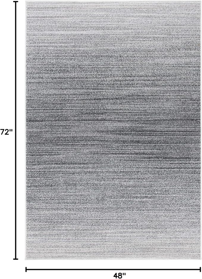 SAFAVIEH Adirondack Collection Accent Rug - 4' x 6', Grey & Ivory, Modern Ombre Design, Non-Shedding & Easy Care, Ideal for High Traffic Areas in Entryway, Living Room, Bedroom (ADR142F)