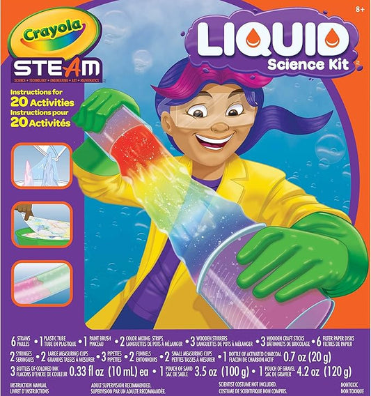 Crayola Liquid Science Kit for Kids, Water Experiments, Educational Toy, Gift for Kids, 7, 8, 9,10